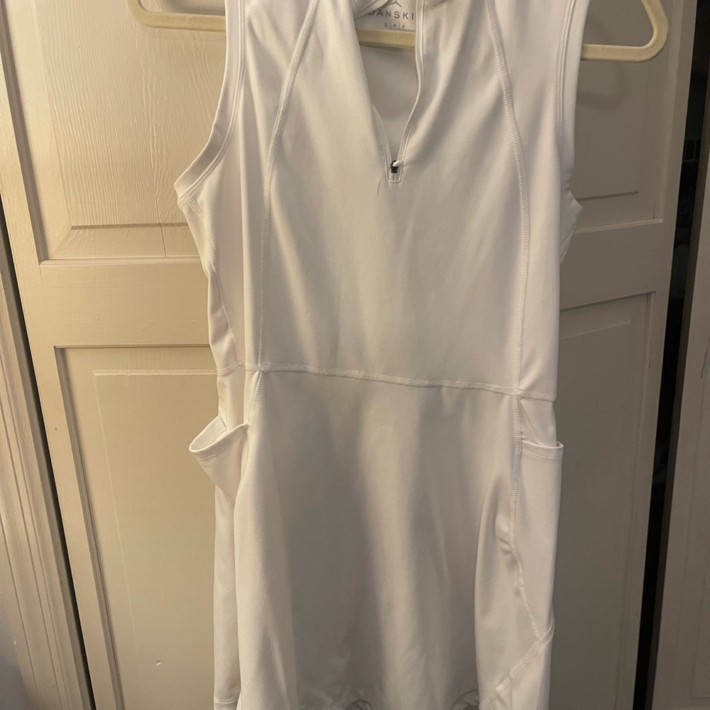 White Sleeveless Athletic Dress